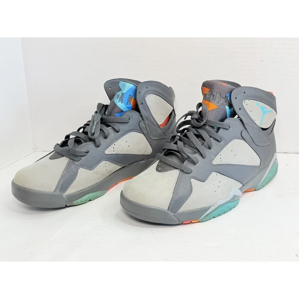 Air Jordan 7 Retro Barcelona Days 2015 Men's 11.5 Grey 304775-016 Sneakers Shoes